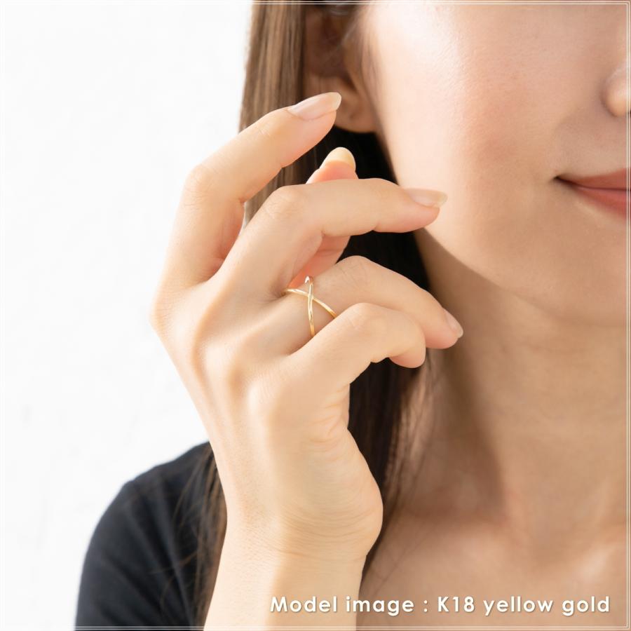 指輪 レディース リング 18金 18k k18 プレゼント 記念日 誕生日 30代 40代 50代 60代 彼女 妻 女性 人差し指 中指 薬指 「トワ」の画像
