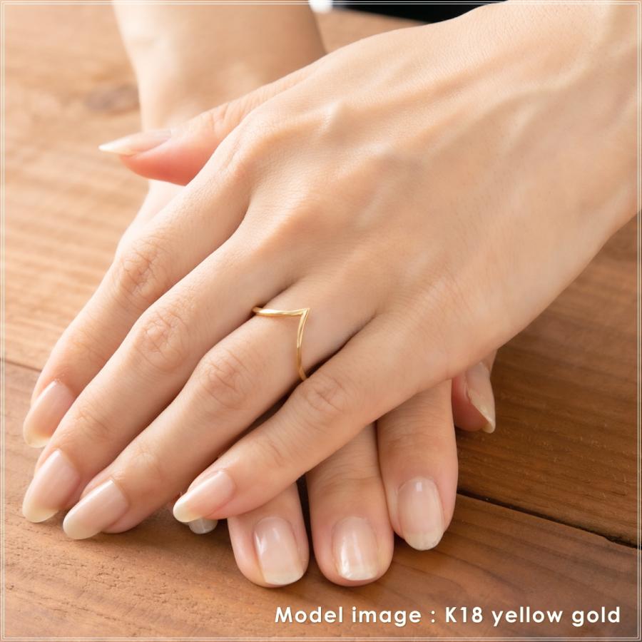 指輪 レディース リング 18金 18k k18 プレゼント 記念日 誕生日 30代 40代 50代 60代 彼女 妻 女性 人差し指 中指 薬指 「ハンナ」の画像