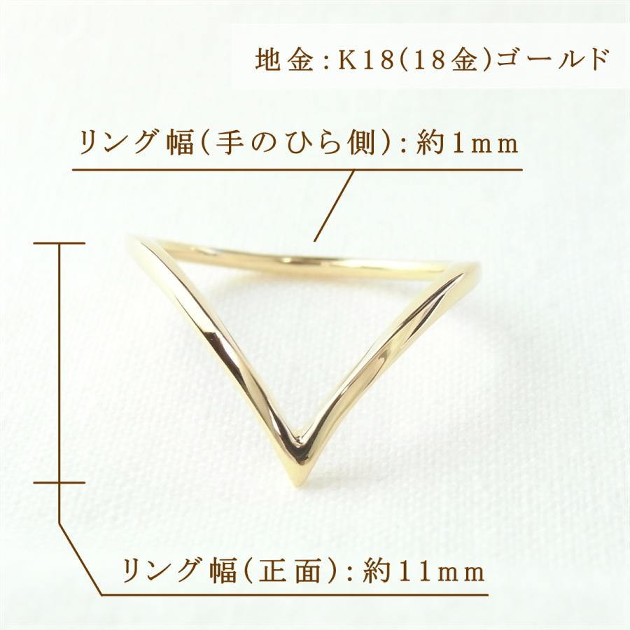 指輪 レディース リング 18金 18k k18 プレゼント 記念日 誕生日 30代 40代 50代 60代 彼女 妻 女性 人差し指 中指 薬指 「ハンナ」の画像