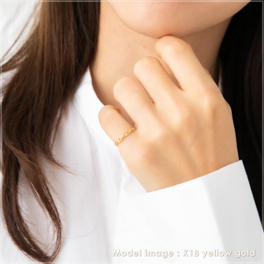 指輪 レディース ピンキーリング 18金 18k k18 プレゼント 記念日 誕生日 30代 40代 50代 60代 彼女 妻 女性 小指 「ヨンナ」の画像