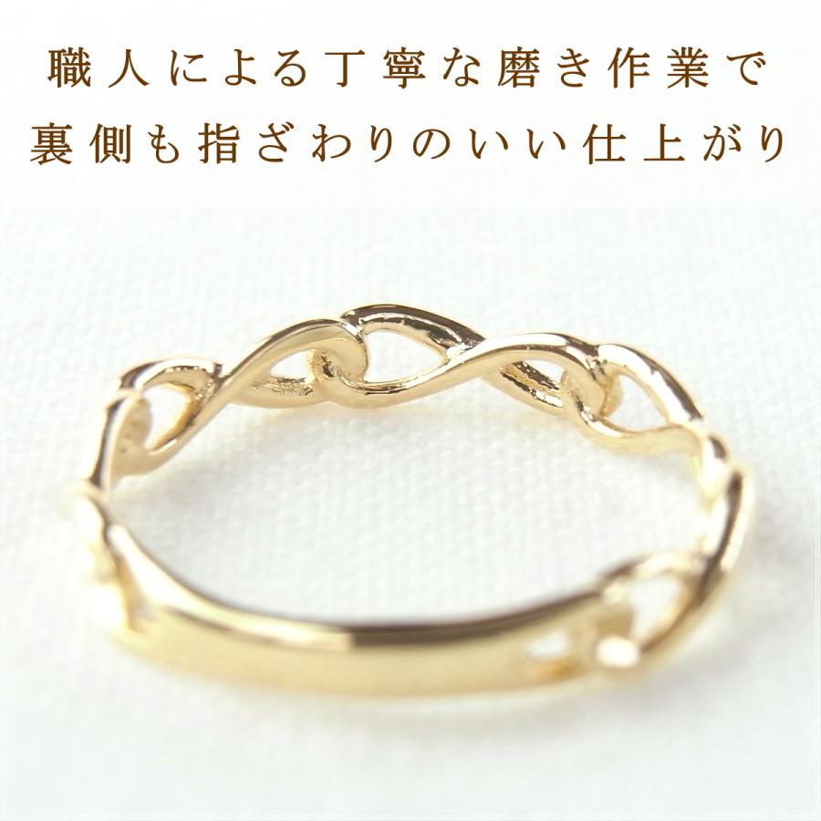 指輪 レディース ピンキーリング 18金 18k k18 プレゼント 記念日 誕生日 30代 40代 50代 60代 彼女 妻 女性 小指 「ヨンナ」の画像