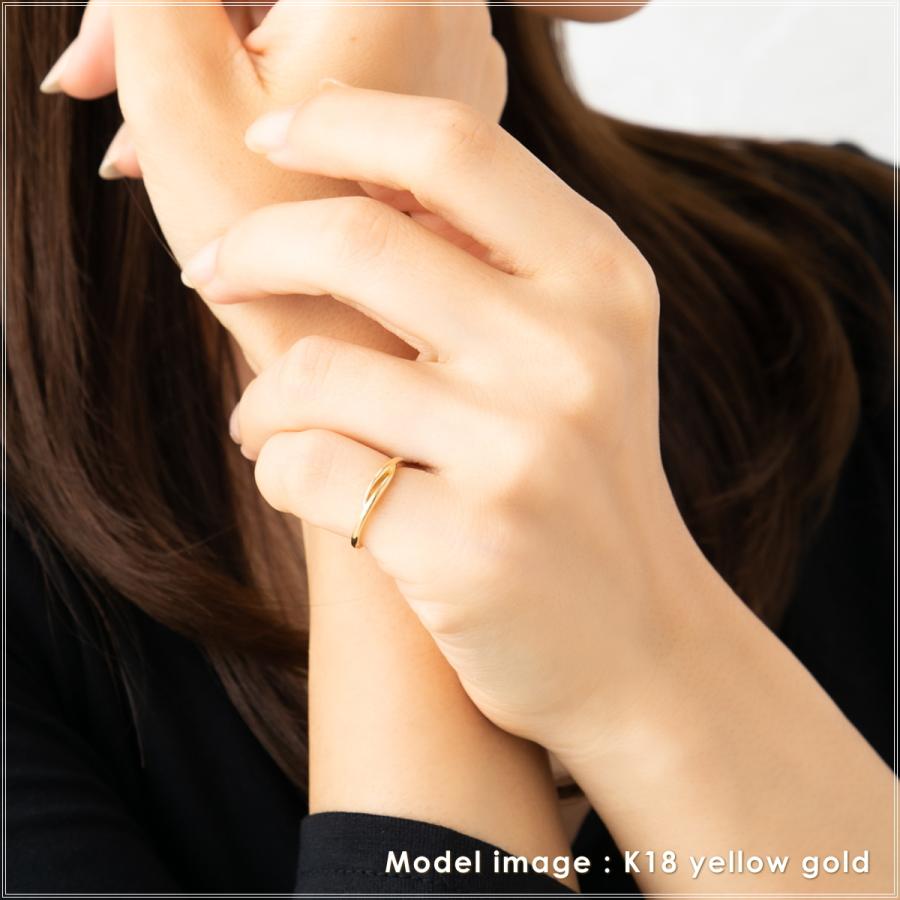 指輪 レディース ピンキーリング 18金 18k k18 プレゼント 記念日 誕生日 30代 40代 50代 60代 彼女 妻 女性 小指 「カティ」の画像