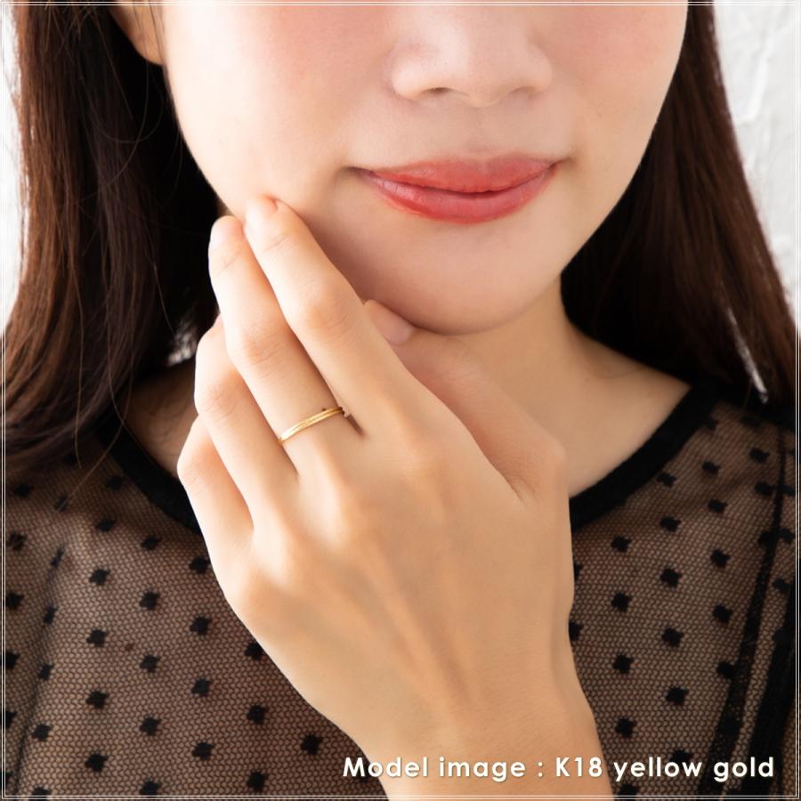 指輪 レディース リング 18金 18k k18 プレゼント 記念日 誕生日 30代 40代 50代 60代 彼女 妻 女性 人差し指 中指 薬指 「エマ」の画像