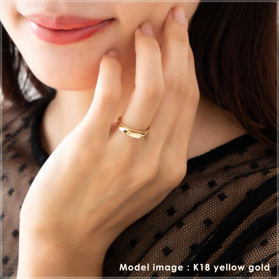 指輪 レディース リング 18金 18k k18 プレゼント 記念日 誕生日 30代 40代 50代 60代 彼女 妻 女性 人差し指 中指 薬指 「ラルゴ」の画像
