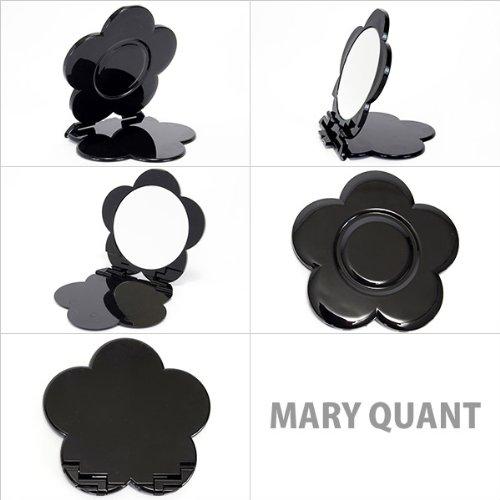 マリークワント MARY QUANT マリーズコンパクトミラー メイクアップ 卓上ミラー 鏡 折り畳み デイジー ブラック 1個 (x 1)｜polupolu-shop｜02