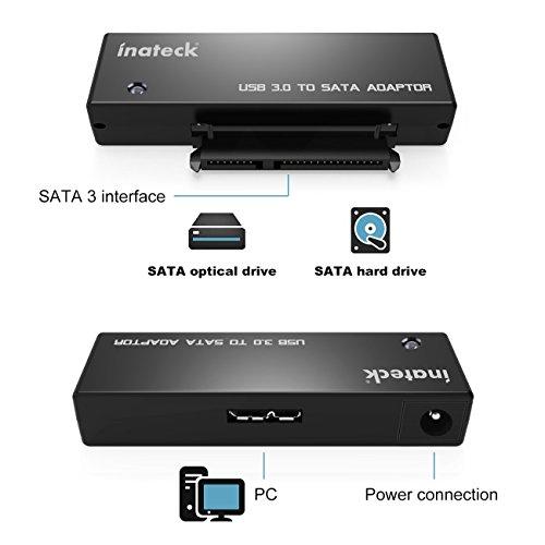 Inateck SATA - USB3.0変換ケーブル 2.5インチ/3.5インチハードディスクドライブ HDD/SSD用SATA変換アダプタ 電源ア｜polupolu-shop｜06