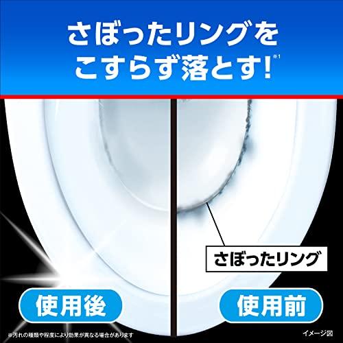 トイレ洗浄中 【まとめ買い】ブルーレット さぼったリング 強力発泡で便器の水ぎわの黒ズミ汚れを除去 3包×3個｜polupolu-shop｜05