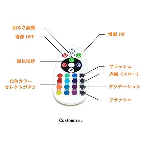 Customize(カスタマイズ) T10 LEDバルブ 7色発光 ウェッジ球 リモートコントロール付 0551｜polupolu-shop｜08