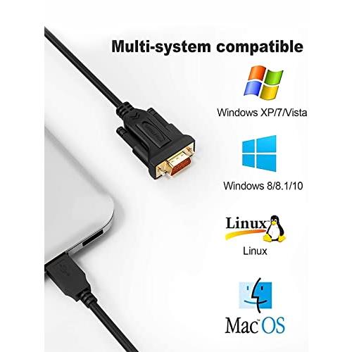 RS232c USB 変換ケーブル, CableCreation USB to RS232 アダプタ 【FTDIチップセット内蔵】 USB 2.0（オ｜polupolu-shop｜03