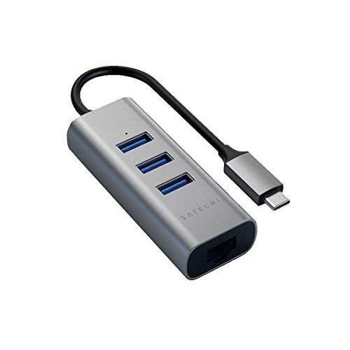 Satechi Type-C 2-in-1 LANポート付き アルミニウム 3ポートUSB 3.0ハブ (スペースグレイ) (MacBook Pro,｜polupolu-shop｜04