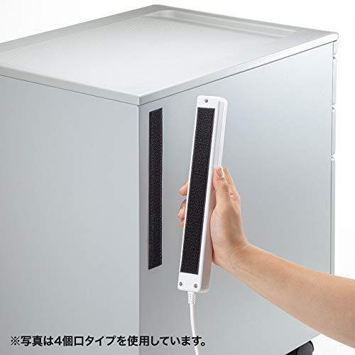 サンワサプライ USB充電ポート付き節電タップ(面ファスナー付き) 2P・2個口 2m TAP-B106U-2W｜polupolu-shop｜07