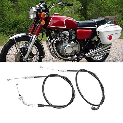 EBTOOLS オートバイスロットルケーブルセットバイクオイルワイヤーラインゴムとスチール ホンダCB350F CB400F CB500K CB550｜polupolu-shop｜03