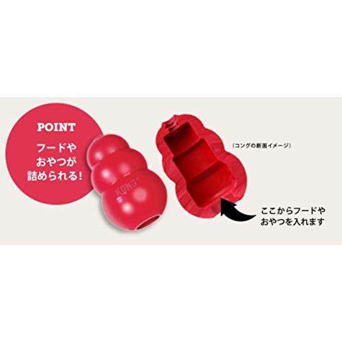 Kong(コング) 犬用おもちゃ コング 赤 超小型犬用 XS サイズ×2個(まとめ買い)｜polupolu-shop｜02