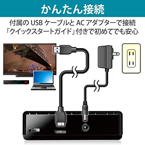 エレコム 外付けハードディスク 6TB USB3.2(Gen1) テレビ録画/パソコン対応 静音ファンレス設計 ELD-FTV060UBK｜polupolu-shop｜05