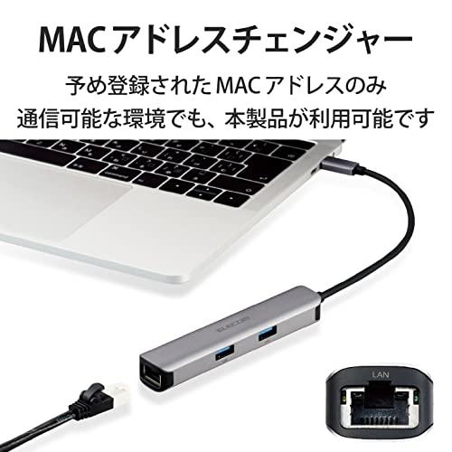 エレコム USB Type-C ハブ ドッキングステーション 5-in-1(LANポート) DST-C17SV/EC HDMIポート 4K対応 USB｜polupolu-shop｜05