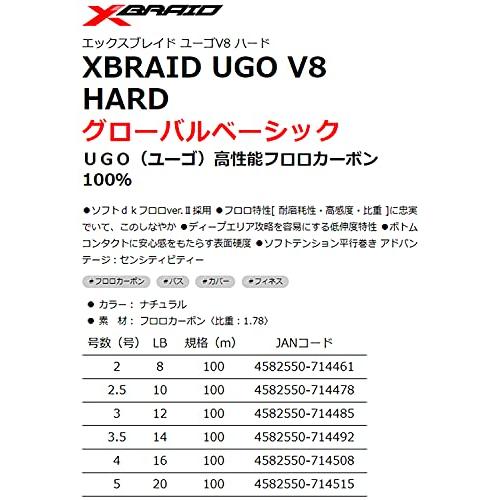 エックスブレイド(X-Braid) ユーゴ V8 ハード 100m 3.5号 / 14LB｜polupolu-shop｜02