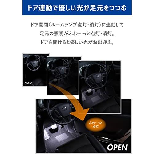 【エーモンオンライン限定】ステップワゴン(RP)専用LEDフットライトキット 前後席用 ブルー FB010｜polupolu-shop｜04