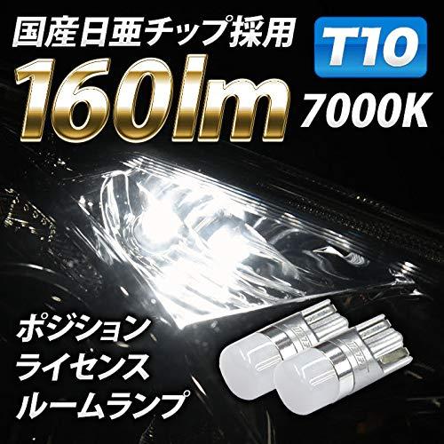 VELENO 日亜チップ LED T10 160lm 純白 ホワイト 7000k 12V車用無極性 ポジション球 ライセンス球 ウェッジ球 ルームラン｜polupolu-shop｜02