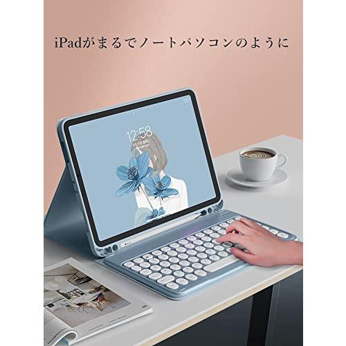 iPad Air 第 5世代 2022/ 第４世代 10.9インチ キーボード ケース 丸型キー 可愛い カラーキーボード カラフル iPad Air｜polupolu-shop｜06