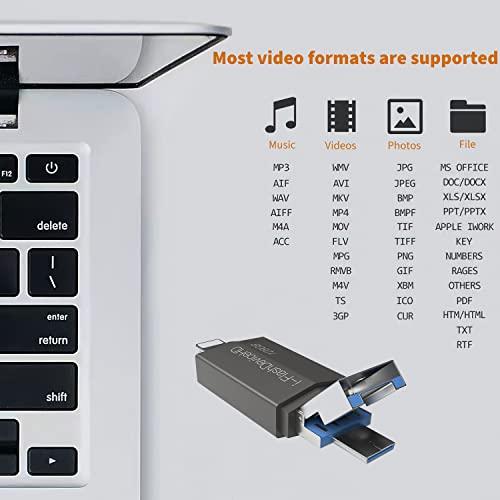 [Apple MFi認証] 128G Lightning to USB3.0 フラッシュドライブ メモリースティック 電話ストレージメモリ サムドライ｜polupolu-shop｜04