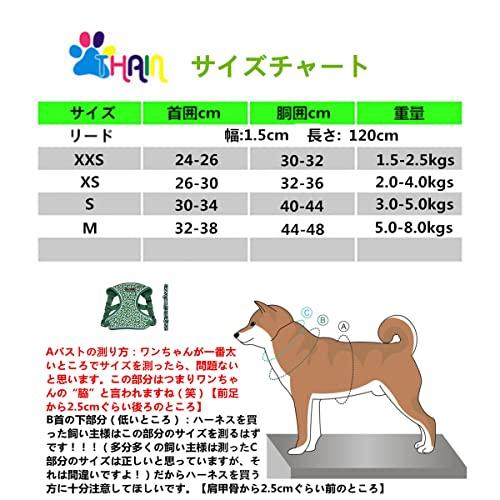 THAIN 犬 ハーネス 超小型犬 犬用ハーネス 超小型犬 ハーネス リード ベストハーネス 犬 抜けない 胴輪 おしゃれ 小型犬の子犬 ドッグハーネ｜polupolu-shop｜02