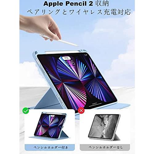 360度回転 iPad Pro 12.9 2022 第6世代ケース 頑丈 耐衝撃 ワイヤレス充電対応 iPad 12.9 2022/2021/2020｜polupolu-shop｜03