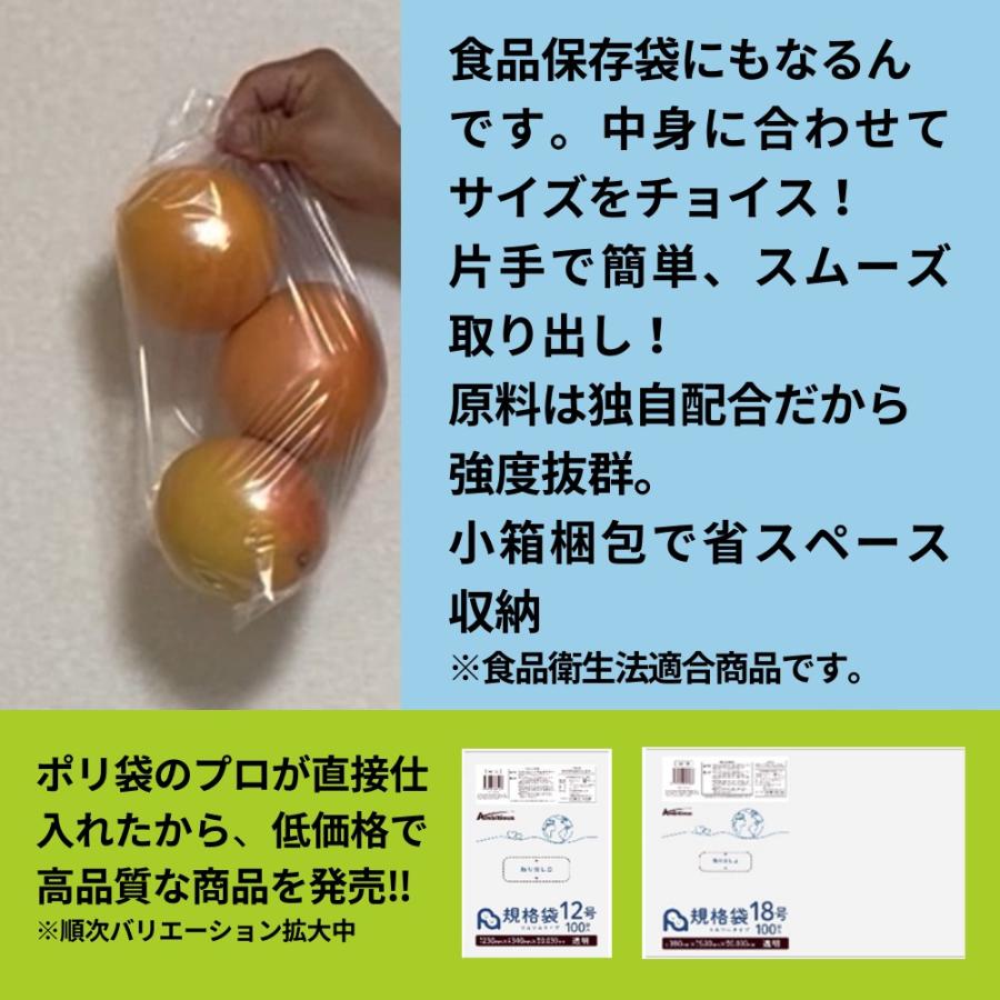 規格袋 12号 透明 100枚×10冊(合計 1000枚)0.030mm厚 送料無料 LDPE