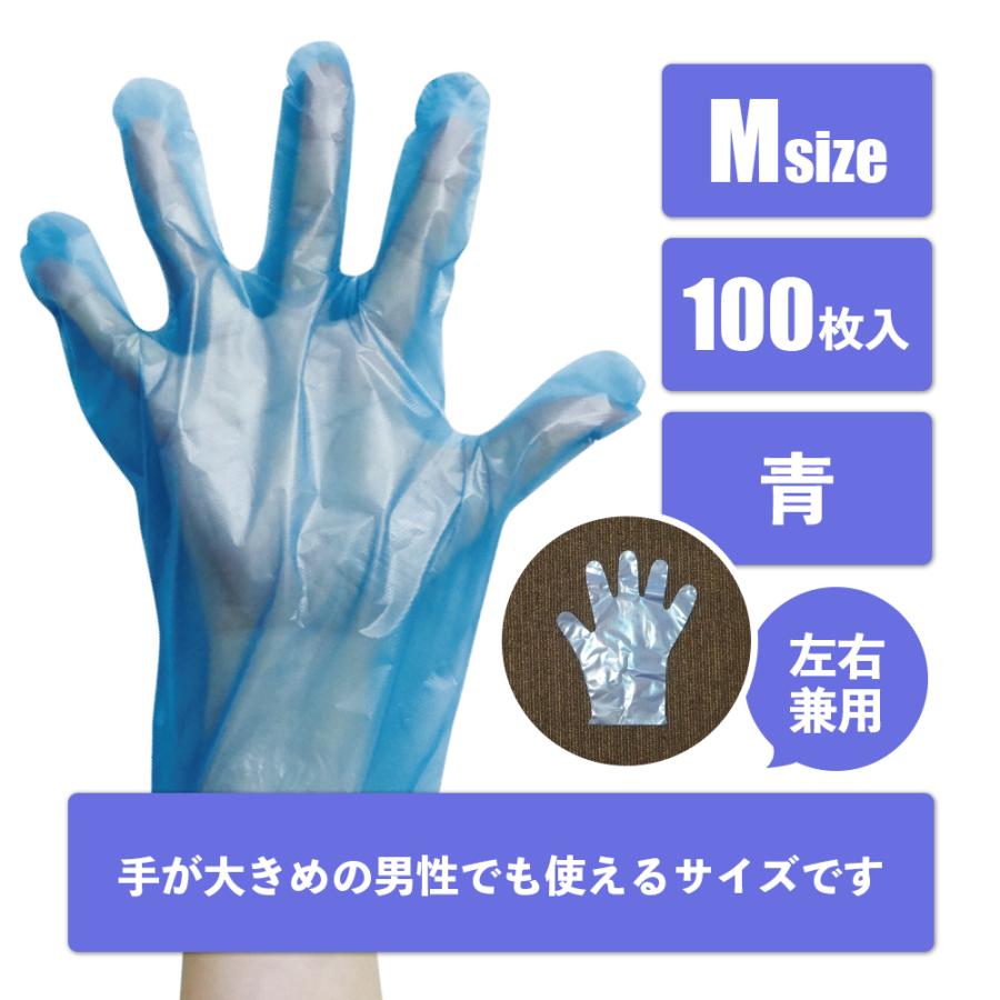 サンキョウプラテック（SANKYO PLATEC） ポリエチレン手袋 HD Mサイズ