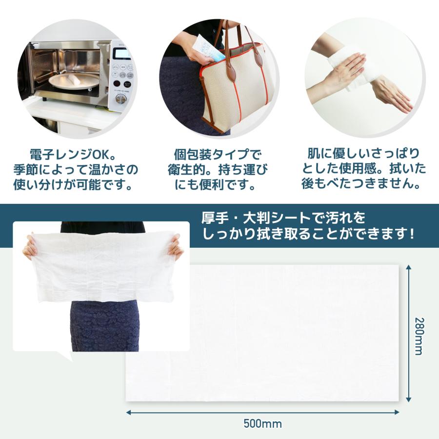 Fresh+ 大判ボディケアウェットタオル 個包装 50本 GK-2 無香料 無着色 ノンアルコール 保湿成分配合 | 大黒工業 | 02