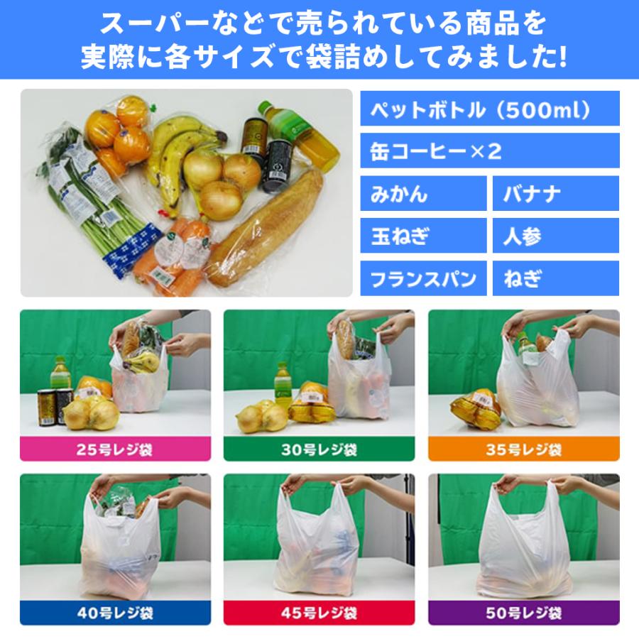 バイオマス 25％配合 レジ袋 薄手 西日本 40号 (東日本30号) ブロック有 26x48cm マチ13cm 0.013mm厚 半透明 100枚x40冊 BPRHK-40 サンキョウプラテック｜poly-stadium｜09