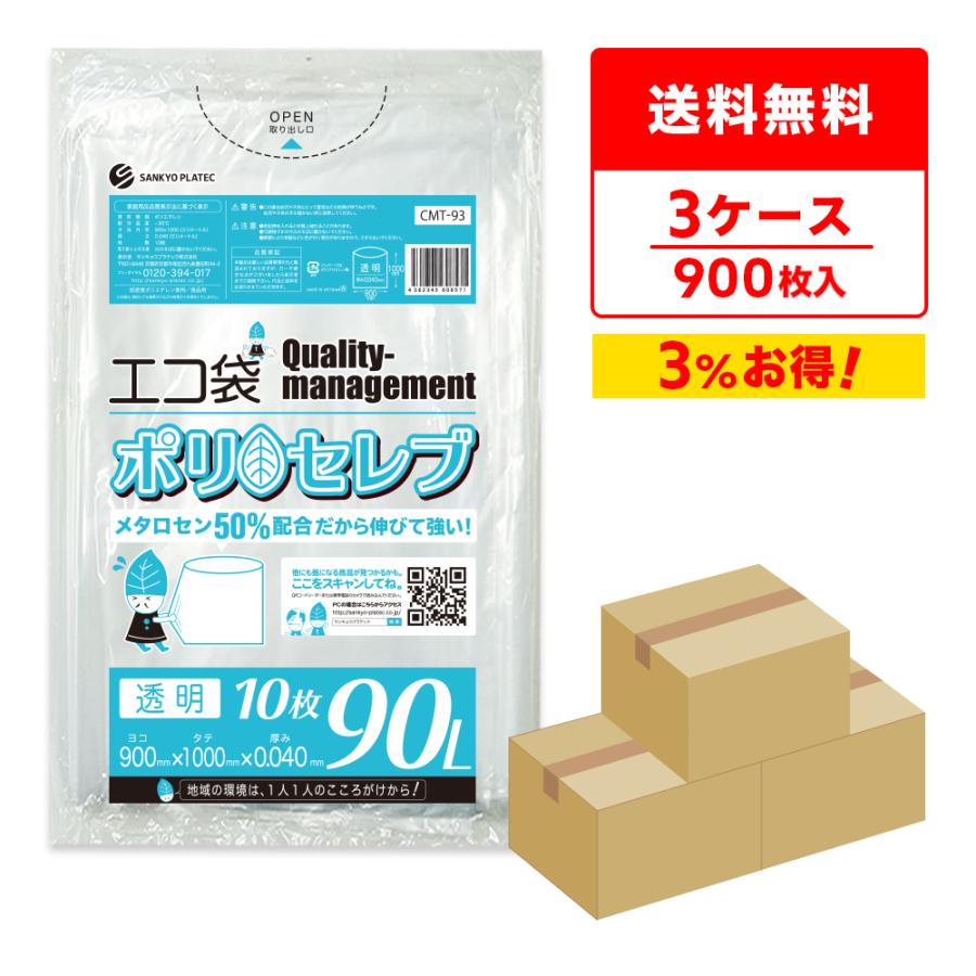 ゴミ袋 90L 透明 90x100cm 0.040mm厚 10枚x30冊x3箱 CMT-93-3 ポリセレブ 食品検査適合 サンキョウプラテック ステンドグラス おしゃれ 綺麗 リフォーム DIY 交換 窓枠 ドア パネル アイアン 幅42.5cm INK-1103011H