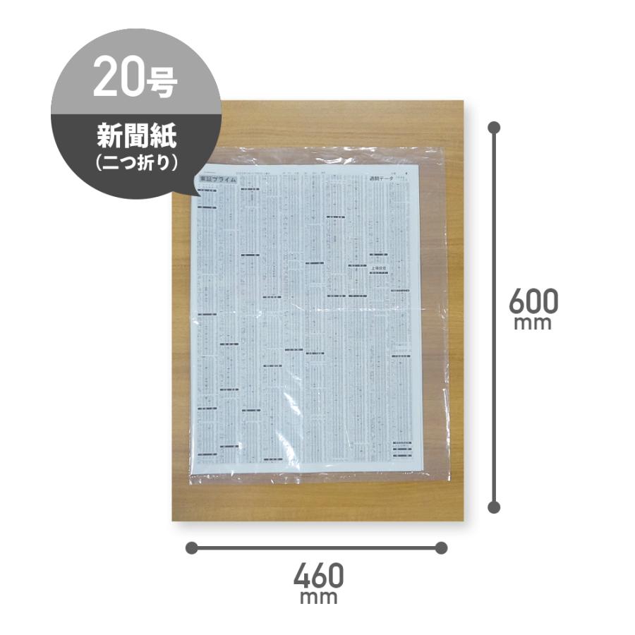 規格袋 20号 46x60cm 0.025mm厚 透明 100枚 FBB-20bara 食品検査適合 RoHS指定 サンキョウプラテック｜poly-stadium｜02