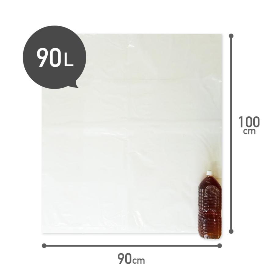 ゴミ袋 箱タイプ 90L 透明 90x100cm 0.040mm厚 100枚x3小箱 HK-930 サンキョウプラテック_2
