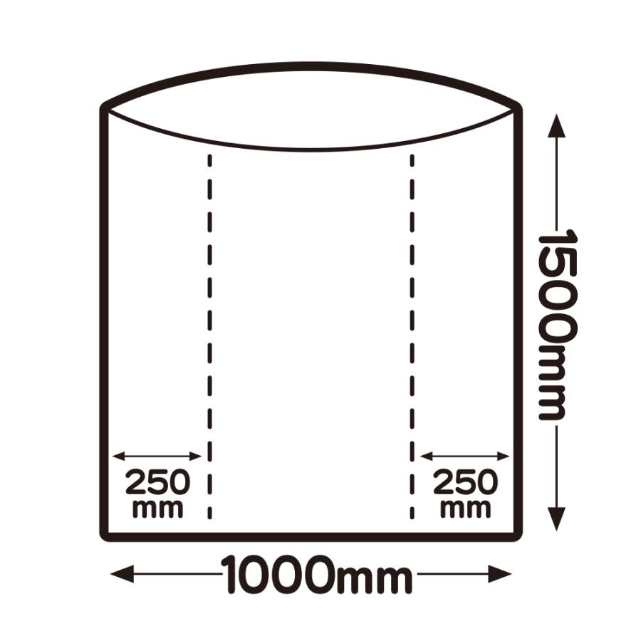 超大型ポリ袋(マチ付き) 透明 1500x1500 0.050mm厚 10枚x8冊x3箱 LN-1515-3 サンキョウプラテック｜poly-stadium｜03