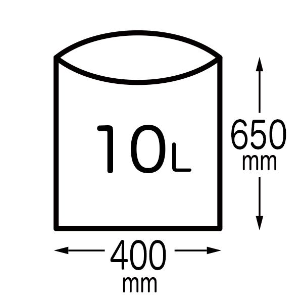 ゴミ袋 10L ピンク ロング缶用 40x65cm 0.025mm厚 10枚 LP-10bara サンキョウプラテック｜poly-stadium｜03