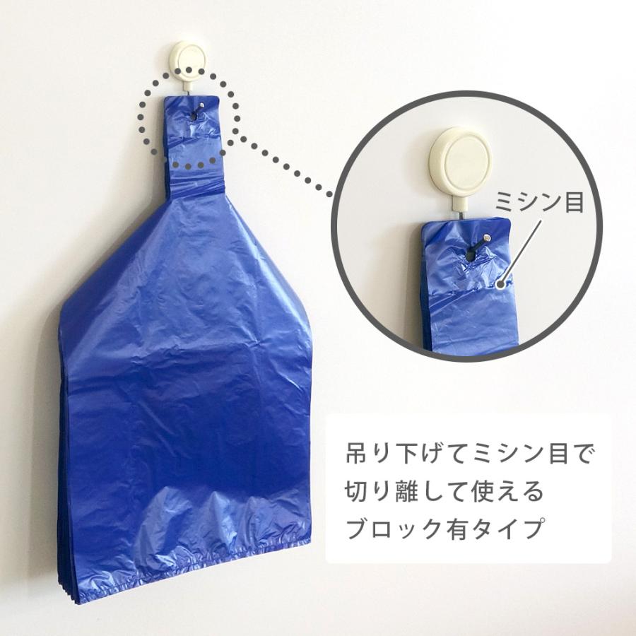 レジ袋 厚手 西日本 30号 (東日本12号) ブロック有 18x38cm マチ11cm 0.014mm厚 紺 100枚x80冊 RB-30 サンキョウプラテックの画像