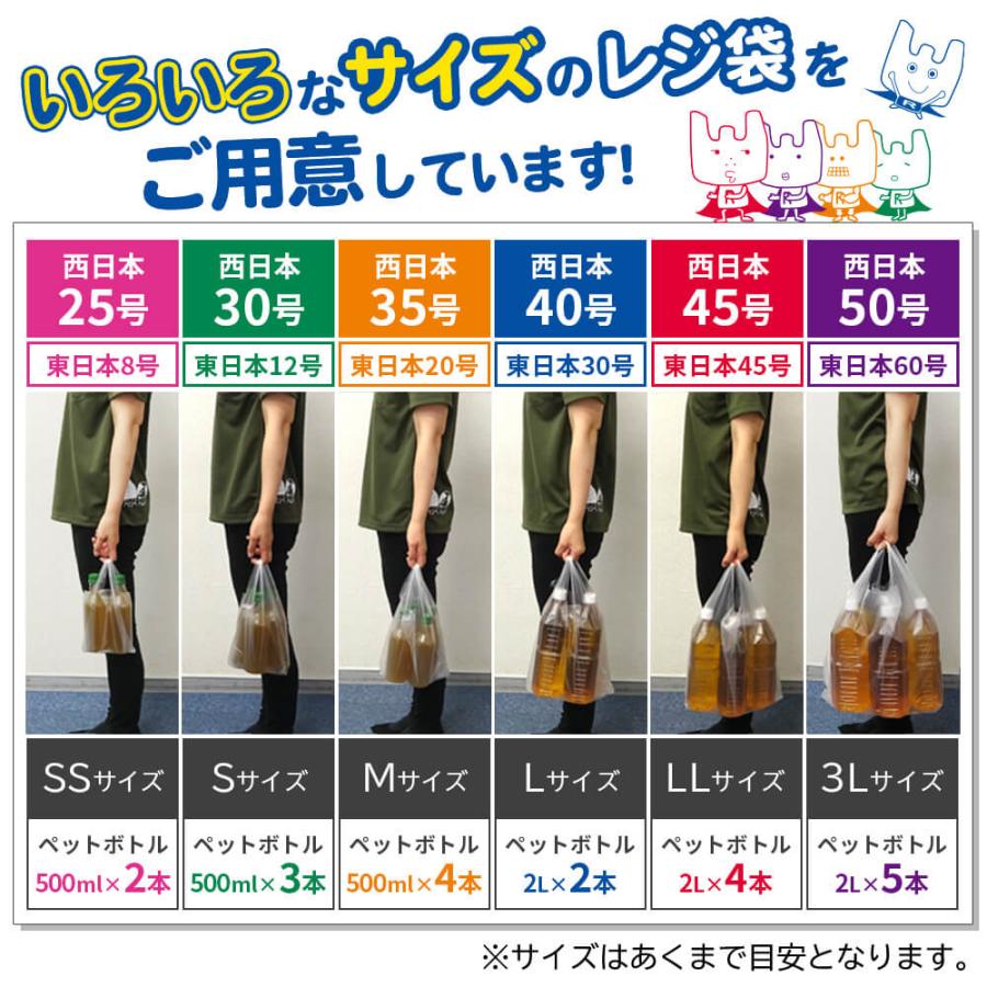 サンキョウプラテック（SANKYO PLATEC） レジ袋 厚手 西日本 40号