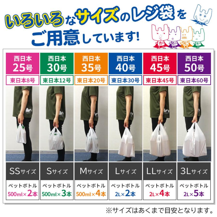 サンキョウプラテック レジ袋 薄手 西日本 45号 (東日本45号) ブロック  