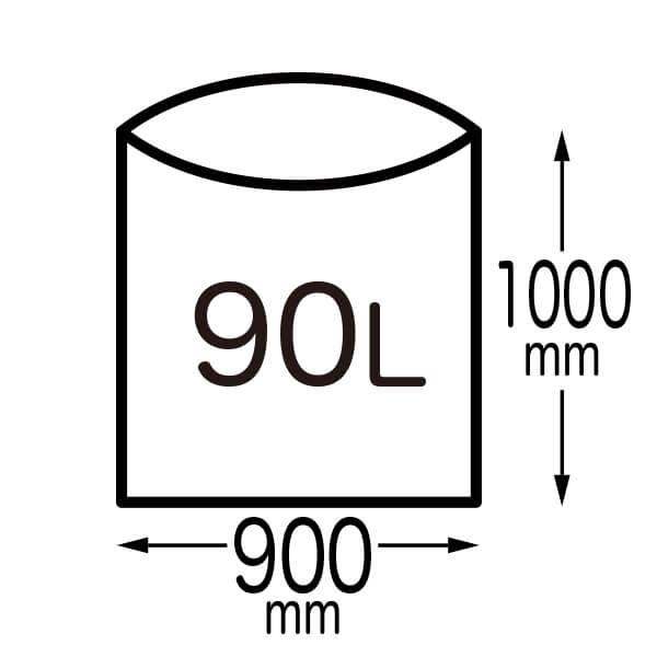 富山地区広域圏指定ごみ袋 90L 半透明黒 90x100cm 0.050mm厚 10枚 STY-90bara サンキョウプラテック | サンキョウプラテック | 02