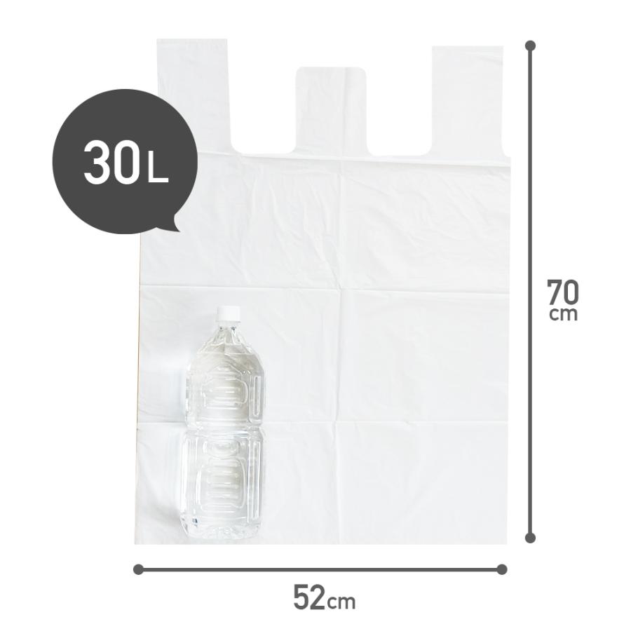 サンキョウプラテック（SANKYO PLATEC） とって付き ゴミ袋 30L 乳白半