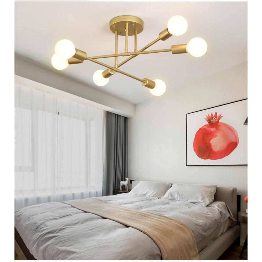 北欧 シンプル 寝室 リビング レストラン 6ヘッド シーリングライト 工業風 鉄の工芸 照明 Ldj0427 Polycity 通販 Yahoo ショッピング