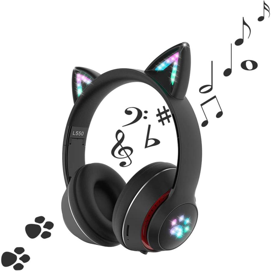 最新型ヘッドセットブルートゥースイヤホン猫の耳が光る可愛い女性用ワイヤレススポーツステレオヘッドセット 猫耳ヘッドホン 5 0 Led付き キラキラ マイク内蔵 Lej043 Polycity 通販 Yahoo ショッピング