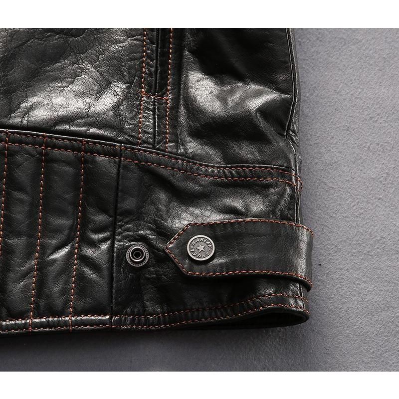 数量限定・即納特価!! パッチワーク色 牛革ジャケット ロック メンズ革