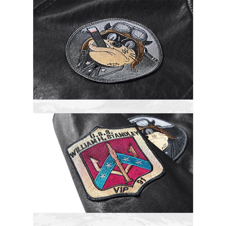 新作 機関車皮衣 カッコいい 男子用野球服 Ma 1パイロットジャケット 秋の新発売 Ma 1パイロットジャケット 秋の新発売 ポリウレタン製のジャッケット 皮ジャッケット 刺繍バッチ ヴィンテージ感 ジャケット Www Affaires Sociales Gouv Cg