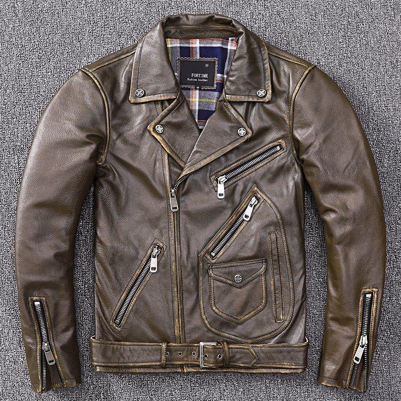 独創的 レザージャケット 復古 レトロ レトロ ヘッド層牛革 牛革 本革 ライダースジャケット 革ジャケット 春夏秋冬 防風 バイクジャケット メンズ レザージャケット 復古 ジャケット Www Troop Com Mx