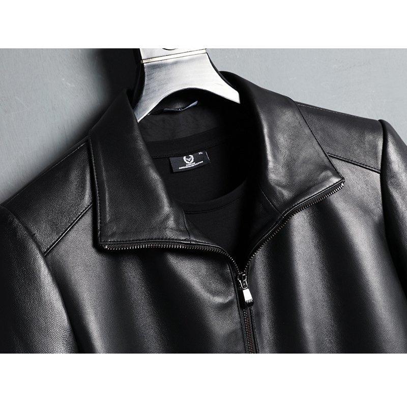 21年新作 メンズ レザージャケット トップの羊の皮 秋 バイクジャケット メンズ レザージャケット トップの羊の皮 秋 バイクジャケット コート 薄手 スマート 折襟 羊革 本革 ライダースジャケット 革ジャケット 春夏秋冬 防風 ジャケット Meorboston Org