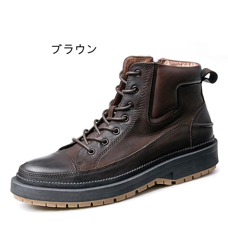 人気のファッションブランド 新作 男性靴 機関車ブーツ ファッション 牛革のツールブーツ メンズ マーティンブーツ レトロ イギリス風 男性靴 新作 レトロ イギリス風 シューズ Solvestudentdebt Com