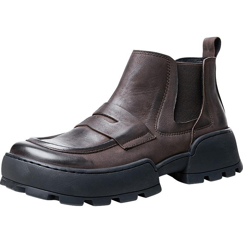 22年のクリスマスの特別な衣装 ショートブーツ ブーツ 牛革 ハンドメイド 男性 チェルシーブーツ レトロ イギリス風 新作 カジュアル マーティン ブーツ ファッション ビジネスシューズ サイズ 43 Michiganestateplanning Com