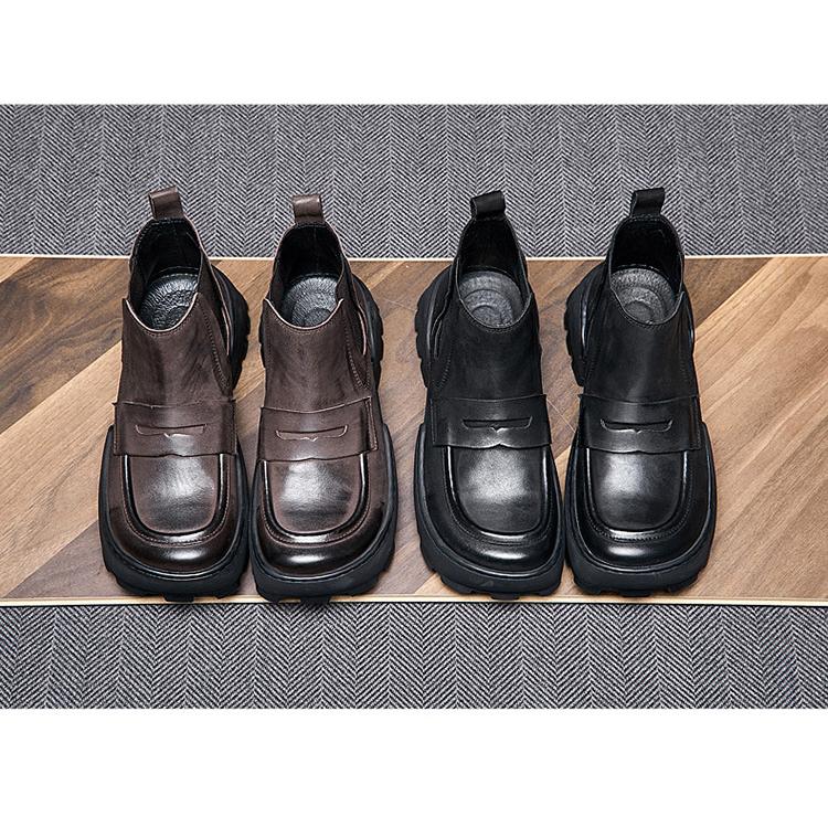 22年のクリスマスの特別な衣装 ショートブーツ ブーツ 牛革 ハンドメイド 男性 チェルシーブーツ レトロ イギリス風 新作 カジュアル マーティン ブーツ ファッション ビジネスシューズ サイズ 43 Michiganestateplanning Com