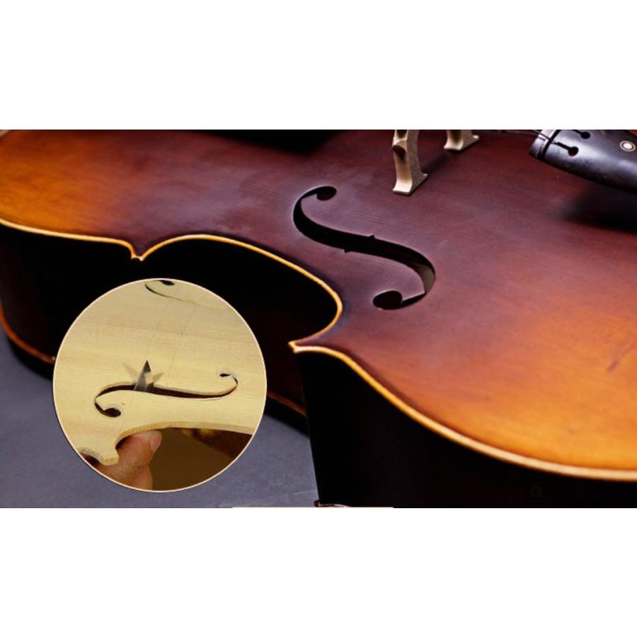 細かい細工? チェロ Cello 4/4 職人手作り製作 弦楽器 7kg トウヒ 